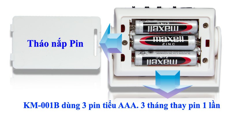 Pin sử dụng cho KM-001B Pin sử dụng cho KM-001B