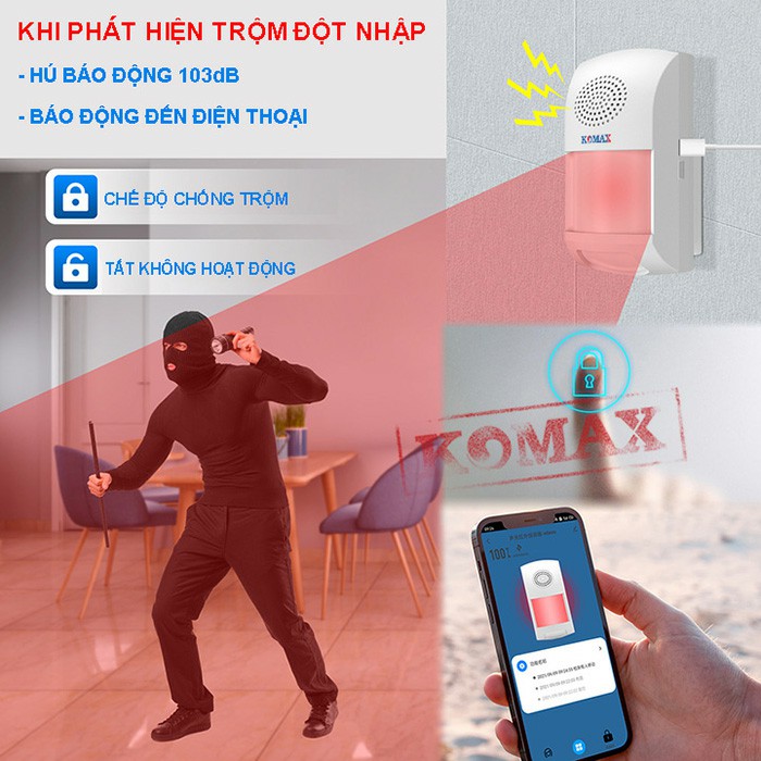 Các chế độ báo động của KM-X10 khi phát hiện trộm Các chế độ báo động của KM-X10 khi phát hiện trộm