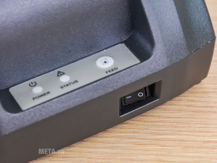 Hình ảnh nút nguồn của máy in hóa đơn Sản phẩm có các phím chức năng tiện dụng.