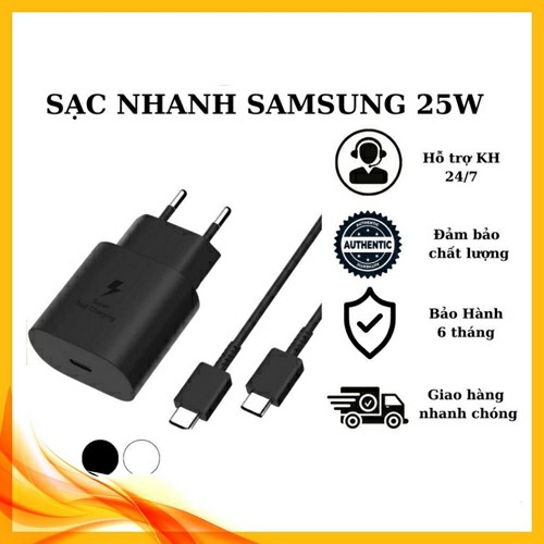 Bộ sạc điện thoại Samsung 25w Type C - Sạc nhanh